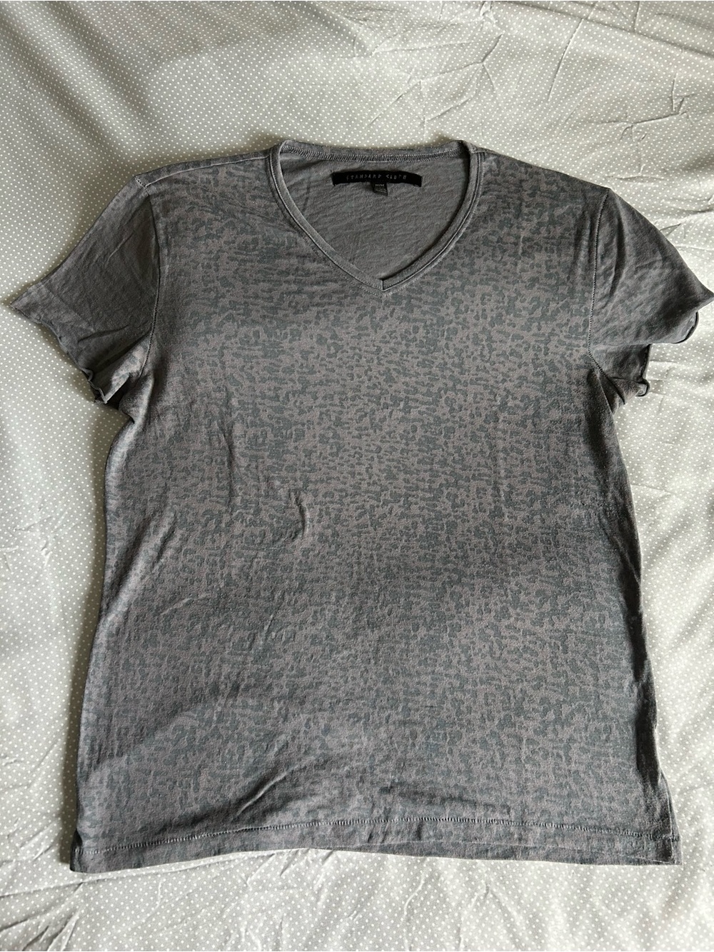 Men's Gray Short Sleeve V-Neck Tee by Standard Cloth